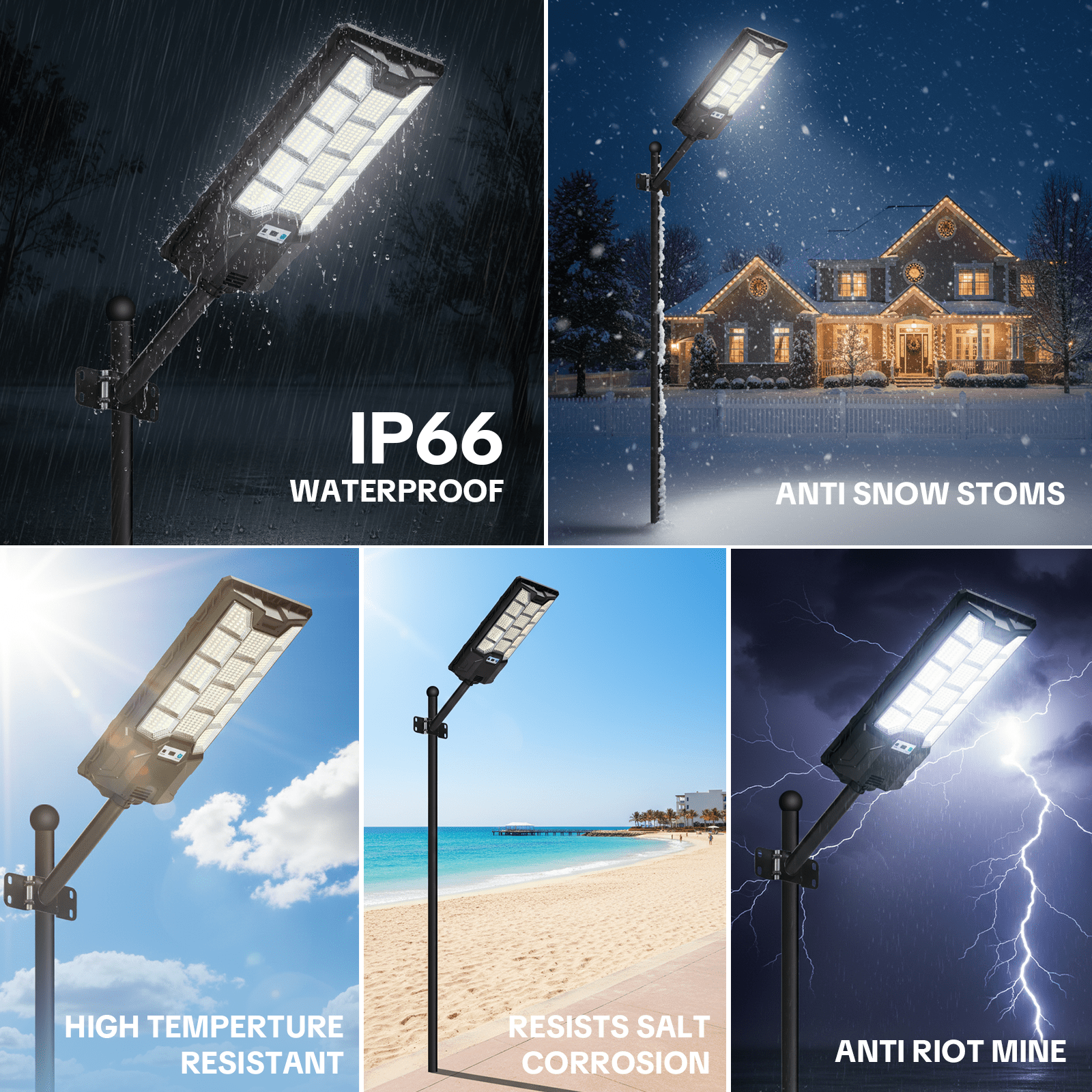 Feltar Solar Street Light – Outdoor Waterproof Motion Sensor, High Lumen, for Parking, Yard, Path, Driveway, Farm