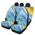 Blue Cloud Tie Dye Print Front & Back Car Seats Universal Cover Heavy