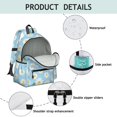 thumbnail image 4 of Daisy Pioneer Flower Blue Pattern Backpack for School, Cute School Bag with Adjustable Shoulder Straps and Padded Back, 13.4"x11"x4.7", 4 of 5