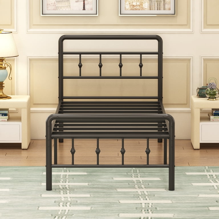 Maenizi 14 inch Twin XL Bed Frame with Headboard and Footboard
