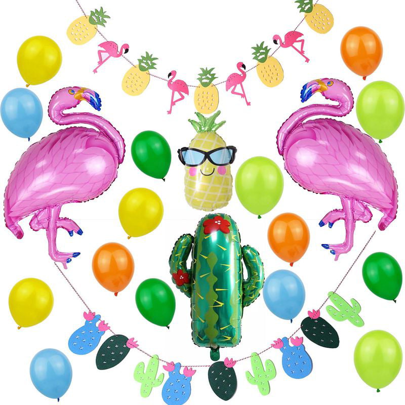 Foil Balloon Air Balloon Summer Pool Party Pineapple Cactus Deco Birthday Flamingo