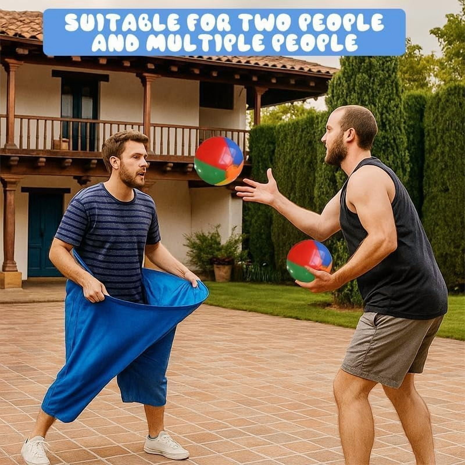 Giant Granny Pants Toss Game Set - Outdoor Party Game with 4 Bouncy Balls & Air Pump | Hilarious Backyard Fun for Adults, Families & Group Events