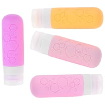 WASHWEPE Small Plastic Bottles Refillable Silicone 4Pcs for Travel Toiletries