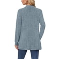 thumbnail image 4 of Shine Up Cardigan for Women Rib Knit Long Sleeve Tops Casual Lightweight Open Front Cardigans with Pockets, 4 of 6