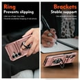 thumbnail image 3 of SaniMore for Samsung Galaxy A15 Stand Case, Armor Design Military-grade Drop Resistant Magnetic Car Mount Hidden Card Holder [Up to 2] Heavy Duty Protective Hybird Shockproof No-slip, Rosegold, 3 of 7