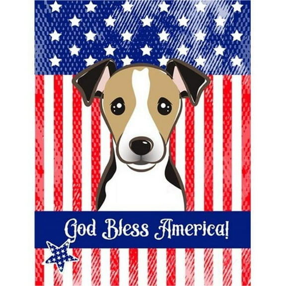 Caroline's Treasures BB2191GF God Bless American Flag with Jack Russell Terrier Flag Garden Size , Small, multicolor