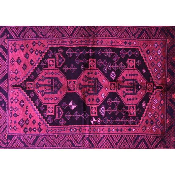 Ahgly Company Indoor Rectangle Persian Pink Traditional Area Rugs, 4' x 6'