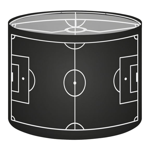 Linen Drum Lampshades Soccer field chalked blackboard Football stadium painted chalk 13"x13"x10" Light Shade for Table Lamps Floor Lamps Drum Lamp Shades Lampshade Replacement Assembly Required
