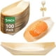 thumbnail image 1 of Platos desechables de madera Suwodpak, paquete de 100 unidades, 13,5 cm, forma de barco, 1 of 7