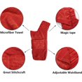 thumbnail image 2 of GHSDFBB Dog Bathrobe Towel Dog Drying Coat-Dry Fast Dog Bag-Pineapple Grid Fast Drying Super Absorbent Pet Dog Cat Bath Robe Towel-Red-S, 2 of 7