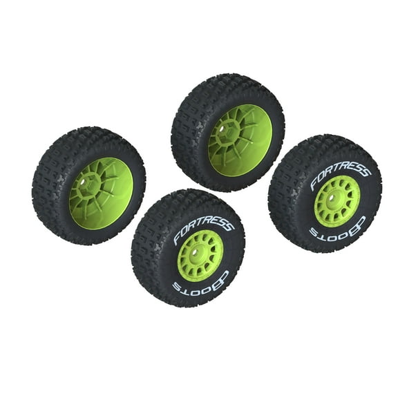 ARRMA dBoots 'FORTRESS' Tire Set Glued Yellow 2 Pairs ARA550115