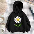 thumbnail image 6 of Cute Hoodies for Toddlers Girls Daisy Flower Print Pullover Sweatshirts Cool Casual Fall Winter Play Top Size 1-10, 6 of 7
