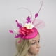 thumbnail image 3 of Sombrero de Fascinator Zulema Lino Con Velo y Flor, 3 of 8