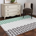 thumbnail image 4 of Area Rug 3x5ft Herringbone Pattern Carpets Indoor Floor Area Mat Washable Entrance Mat Rugs for Living Room Dining Room Kitchen Bedroom, Vintage Turquoise Ombre Grey Sofa Throw Carpet, 4 of 9