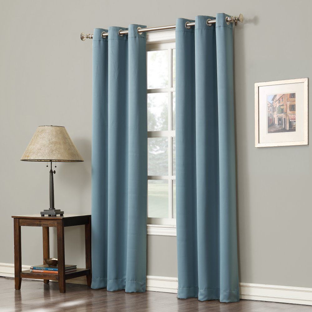 Solid Amy Thermal Blackout Window Curtain With Shiny Back To Reflect