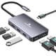 thumbnail image 1 of Hub USB-C THANDBLE 6 en 1 con doble HDMI 4K y carga PD de 100W, 1 of 7