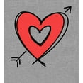thumbnail image 2 of V Day Arrow Heart Adult Heather Gray Long Sleeve Hoodie-3XL, 2 of 2