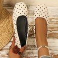 thumbnail image 2 of Women's Flats Shoes Closed Square Toe Polka Dots Flats Dress Shoes Comfortable Slip On Shoes for Women Casual Soft Soles Flats, 2 of 9