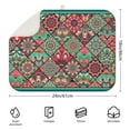 thumbnail image 2 of Soft microfiber boho kitchen drying mat 18x24 Inch with artistic floral prints, perfect for keeping countertops dry and clean, 2 of 5