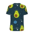 thumbnail image 2 of Daiia Avocado in Space Mens Baseball Jersey Button Down Shirts Short Sleeve Sports Uniforms-Small, 2 of 9