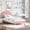 Pink, variant on Memoryfield Twin Size Bed Frame with Round Boucle Headboard, Upholstered Arch-Shaped Design, Modern Wooden Slats Bed, No Box Spring Required, Easy Assembly, Pink