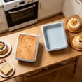 thumbnail image 6 of 9x11 Inch Nonstick Silicone Baking Pan, Rectangular Cake Muffin Loaf Mold, Oven Microwave Freezer Safe Bakeware, DIY Tool, 1 Count, 6 of 7