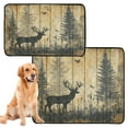 thumbnail image 2 of Qxltty Forest Deer Shadow Cat litter Pads Pet Set of 3 Diaper Mats Center Anti-leakage Layer Absorbent Soft and Comfortable, 2 of 7