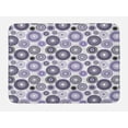 thumbnail image 1 of Purple and Black Bath Mat, Scattered Round Figures Big and Small with Mandala Inspired Design, Non-Slip Plush Mat Bathroom Kitchen Laundry Room Decor, 29.5 X 17.5 Inches, Violet Black White, Ambesonne, 1 of 2