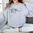 thumbnail image 4 of Inspirational Quote Sweatshirt, You Are Worth It, Floral Motif, Casual Pullover, Unisex Comfort Wear, Daily Affirmation Top, 4 of 11