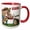 Red/White, variant on 3drose, Funny Cool Colorful Warthog Talking to Wartfrog or Toad Pun, 11oz Two-tone Red Mug