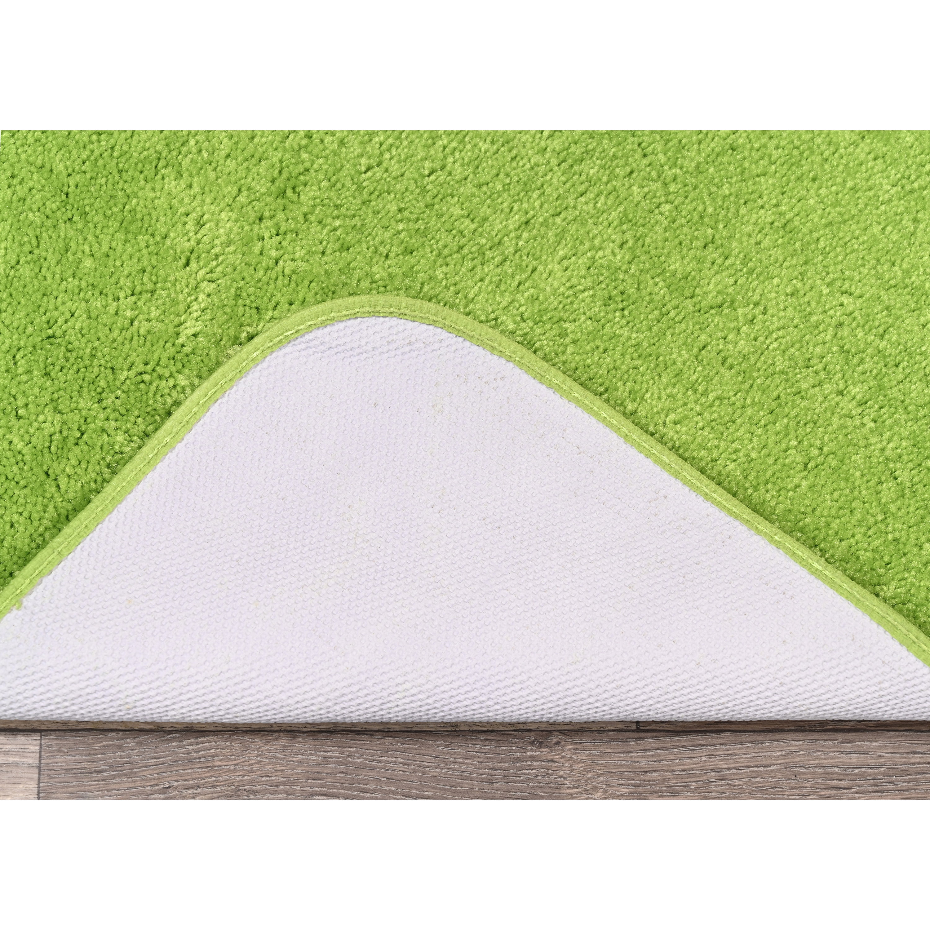 Garland Rug Traditional Washable Bath Rug Set, 3-Piece Set (17"x24" Bath Rug and Two 21"x34" Bath Rugs) Lime-Aid