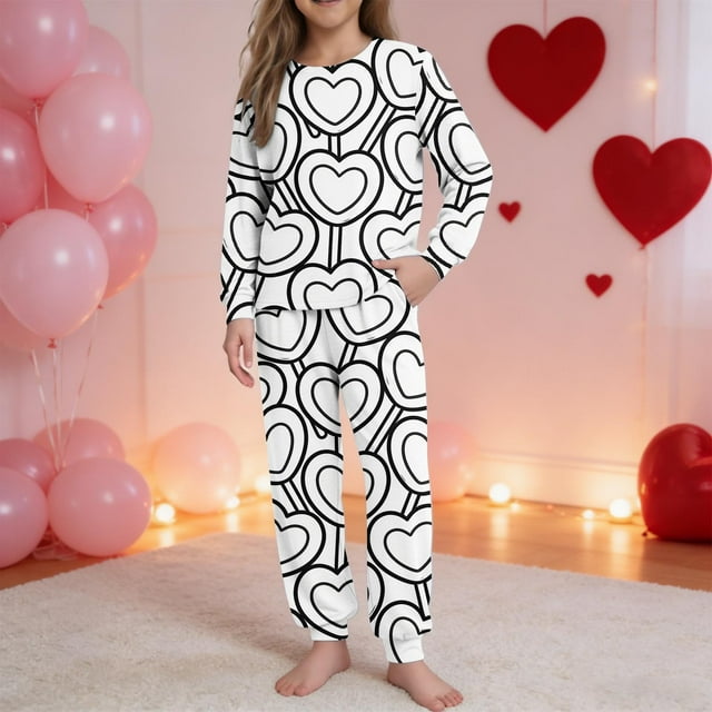 TaTaai Unisex DIY Hand Graffiti Colorable 2-Piece Outfit, Valentine's Day Gift, Coloring Top Pants Set, All Season Wear Gift