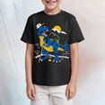 thumbnail image 2 of TOWED22 Boy's Graphic T Shirts Short Sleeve Crew Neck Summer Casual Tee Tops(Black,7-8 Y), 2 of 5