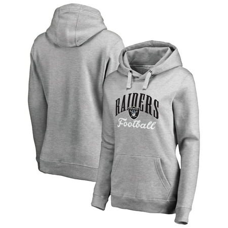 Raiders Nfl Replica Jersey Oakland Raiders NFL Pro Line by Fanatics Branded Women's Victory Script Plus Size Pullover Hoodie - Heathered Gray ()