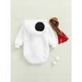 thumbnail image 4 of Seyurigaoka Christmas Baby Boys Girls Cosplay Snowman Jumpsuit Newborn Infant Long Sleeve Hooded, 4 of 8