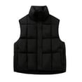 thumbnail image 2 of Quilted Jackets for Women Sleeveless Lightweight Zip Up Puffer Vest Winter Warm Stand Collar Gilet with Pockets Outdoor Casual, 2 of 9