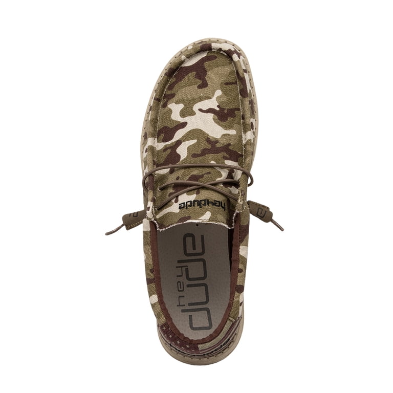 Hey Dude Wally 110067037 Mens 13 Green Camo Slip-On Comfort  display picture 2