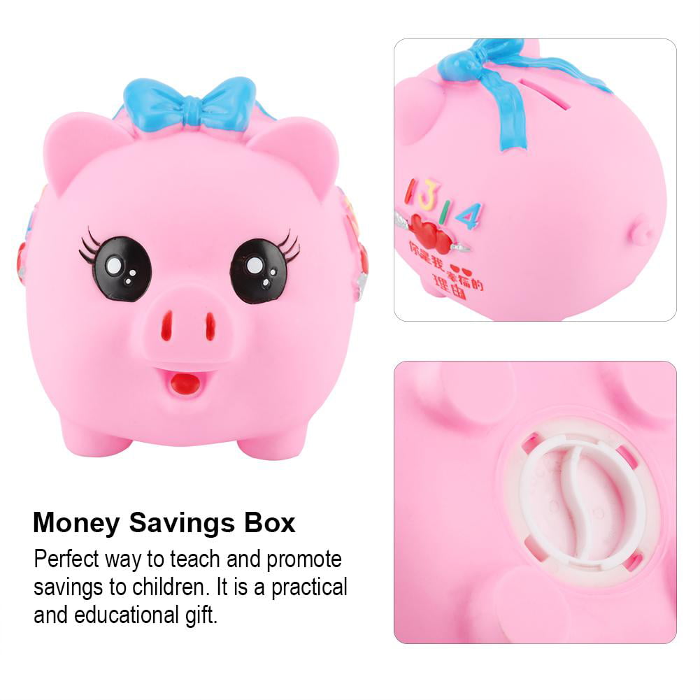 Details about   1pc Cartoon Kids Children Piggy Bank Saving Cash Kids Toy Funny Gift S-Pink 