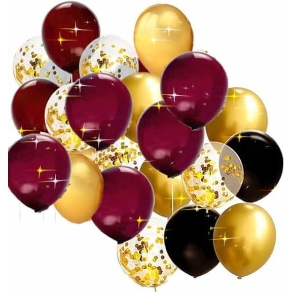 Graduation Decorations Maroon Gold 2025/Burgundy Graduation Party Decorations Burgundy Black Gold Balloons FSU/Class of 2025/Wizard Party/Birthday