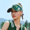 thumbnail image 4 of Kdxio Peacock And Flowers Print Sun Visor Hat Golf Visor Adjustable Velcro Outdoor Sports Cap for Men Women, 4 of 6