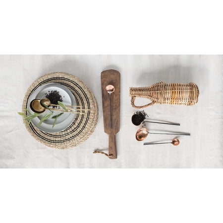 Creative Co-Op 15  Round Handwoven Seagrass Placemat (Set of 2 Styles)