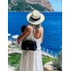 thumbnail image 3 of Women Wide Brim Straw Hat Panama Brim Hat Sun Caps Breathable Foldable Roll Up Beach Cap UV Protection Sun Hat for Travel Beach Outdoor Fishing, 3 of 4