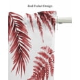 thumbnail image 5 of Botanical Red Kitchen Valances for Windows Farmhouse Linen Window Valance Curtain for Living Room Window Treatment Vintage Ferns Herbs Country Plant Leaf Valance Rod Pocket Topper Drape, 42 x 18 Inch, 5 of 6