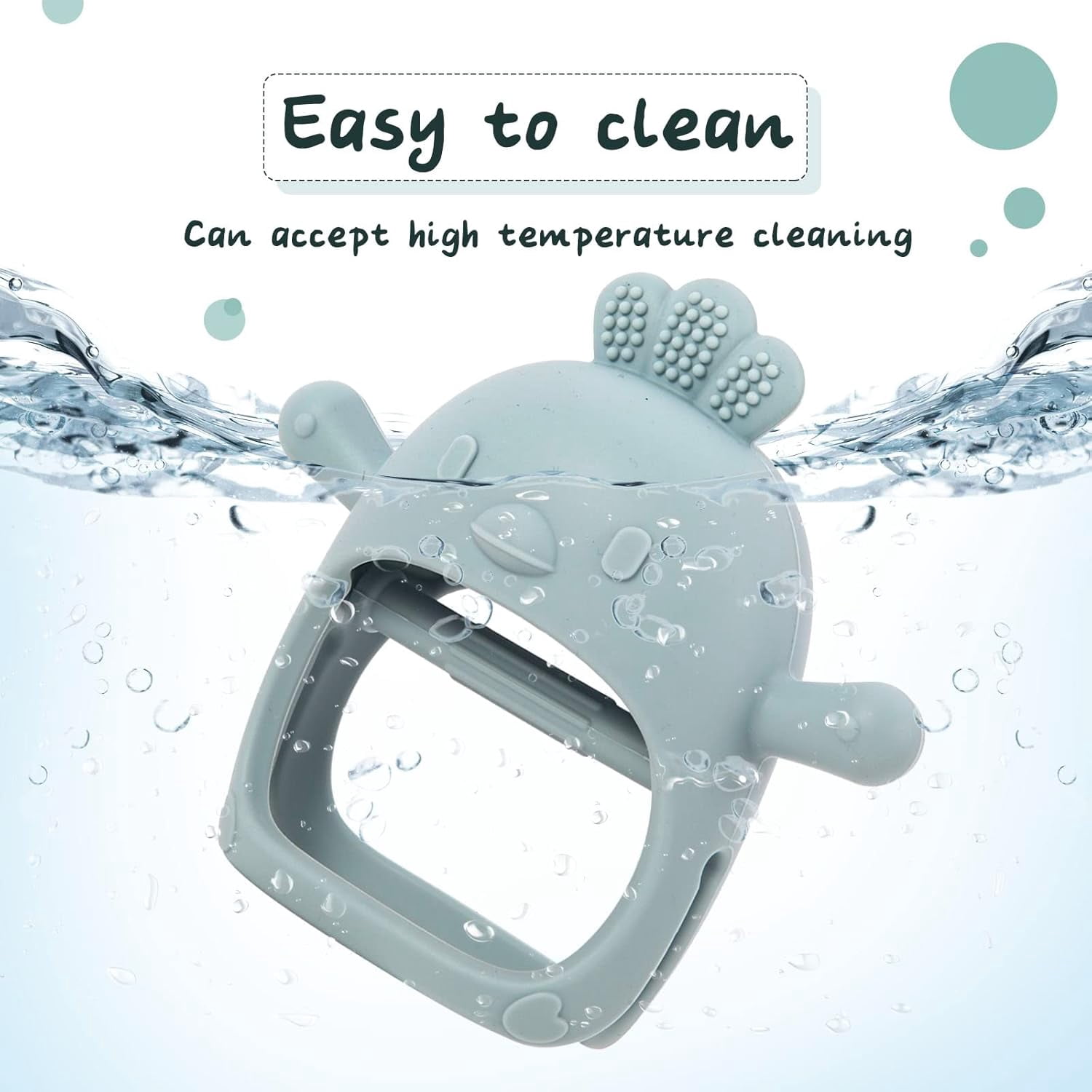 Baby Teething Toys, Teething Toys, Teethers for Babies 3-6 Months, Baby Chew Toys, BPA Free Teether Mitten with Soft Texture for Sensory Exploration and Itching Teething Relief