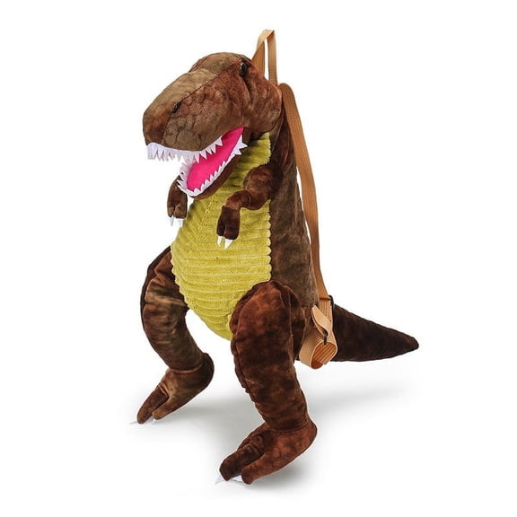 SHENGXINY Backpack for Women Men Large,Quirky Dinosaur Design Shoulder Bag Lightweight for Casual Daily Wear Brown
