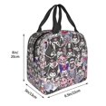 thumbnail image 2 of Kuromi Lunch Bag, Anime Lunch Box, Reusable Insulated Lunch Tote Bag For Office Work Pinic, Keep Food Fresh, Meal Handbag, 8.5*8*5 Inch, 2 of 9