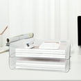 thumbnail image 2 of Paper Tray Organizer for Desk, 2-Tier Desktop Organizer, Transparent Acrylic Office Supplies Holder, Ideal for Office or Home Use, Organize Files, Books, and Small Items, 2 of 4