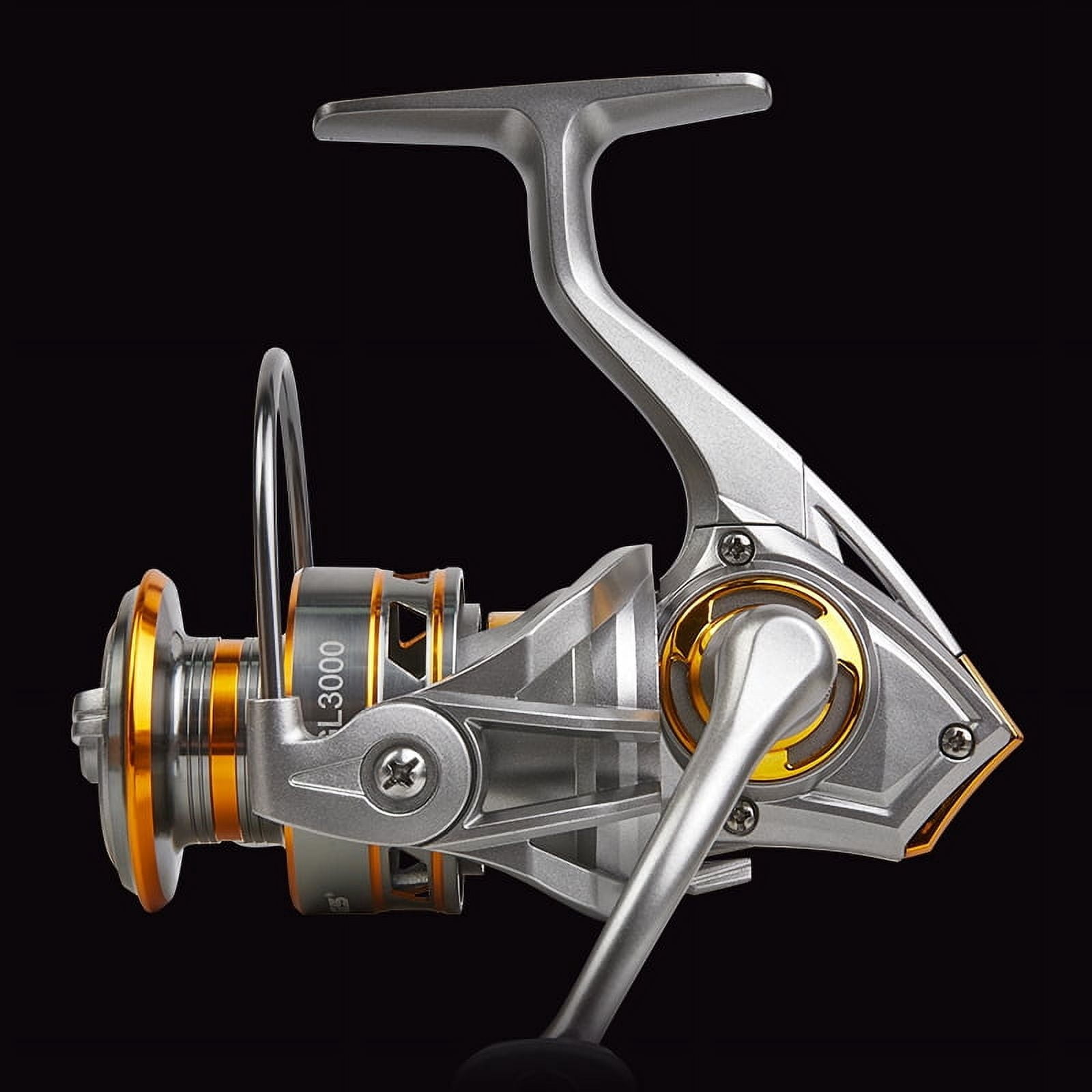 BILLINGS Spinning Reel,5+1 BB Ultra Smooth Powerful Spinning Fishing Reel With Aluminum Spool,17.6LBs Max Drag,5.2:1 Gear Ratio