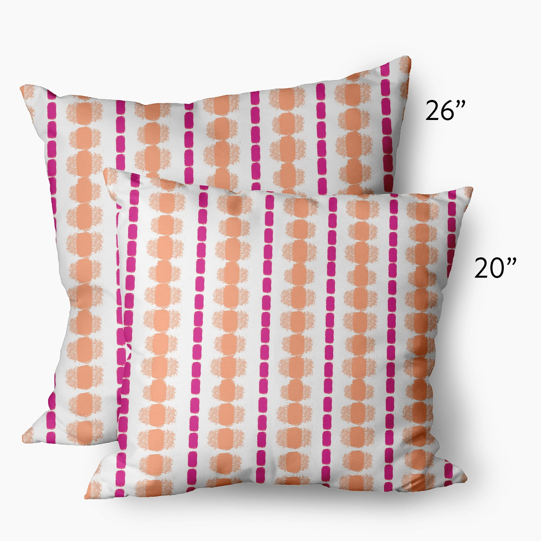 26" x 26" Simply Daisy Watercolor Stripe Decorative Throw Pillow