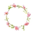 thumbnail image 4 of Diadema floral para novia, , tocado bohemio para bodas y festivales en la playa flores de cerezo rosadas, 4 of 8